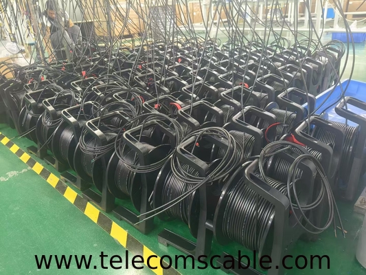 Portable Telecom Outdoor Fiber Patch Cable Military Retractable Tactical Optical Cable Reel