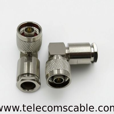 N Male right angle Connector for RG8U/LMR400 | Right Angle RF Coaxial Connector