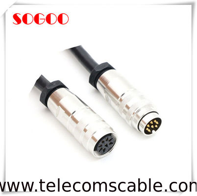 8 Pin AISG RET Cable Female to Male for Ericsson, DB9 to AISG Control Cable 10m with Molded D-Sub and M16 Connectors